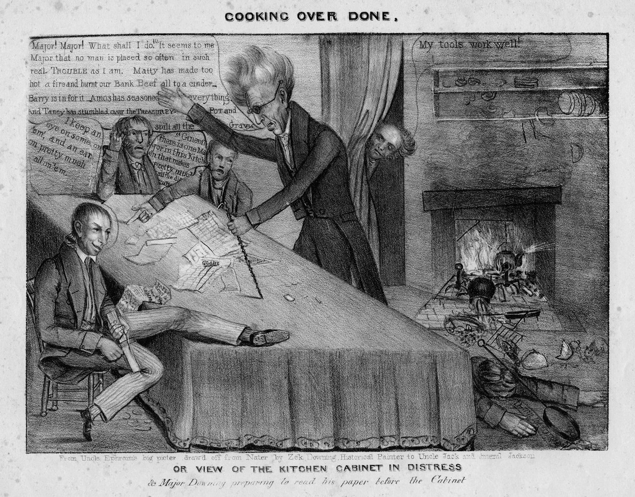Yemek bitti veya mutfak dolabının tehlikede görünümü, 1833 dolayları by American School