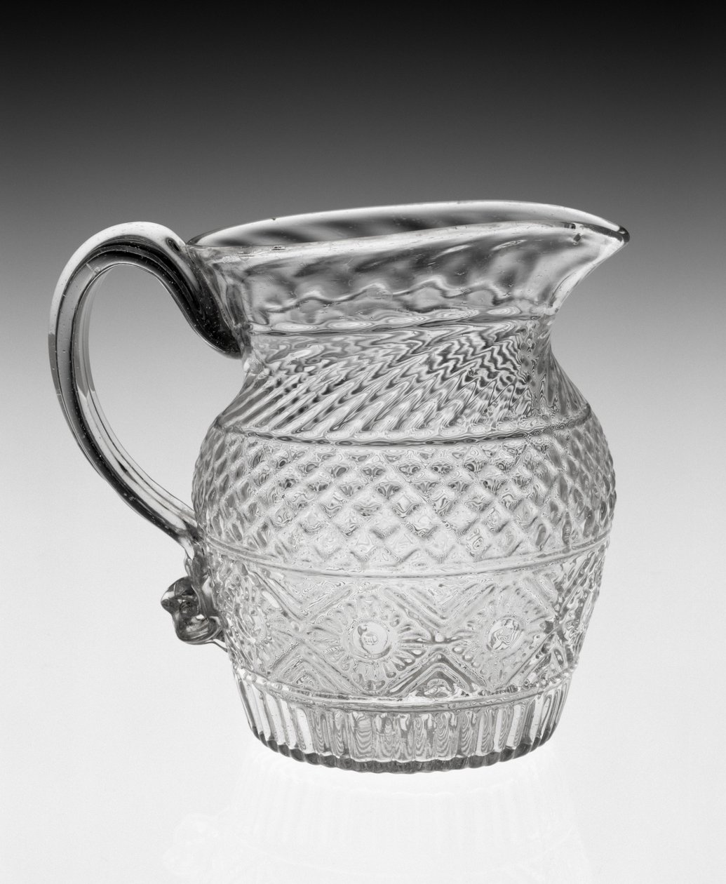 Krem Sürahi, c. 1820-1840 (kurşun cam) by American School