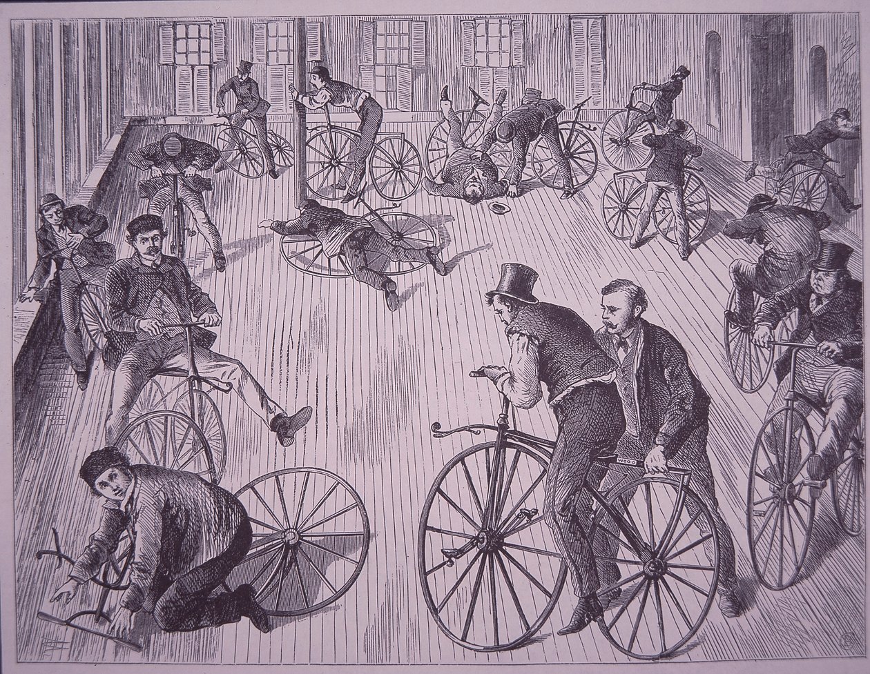 Bisiklet (velocipede) okulu, New York, ABD by American School