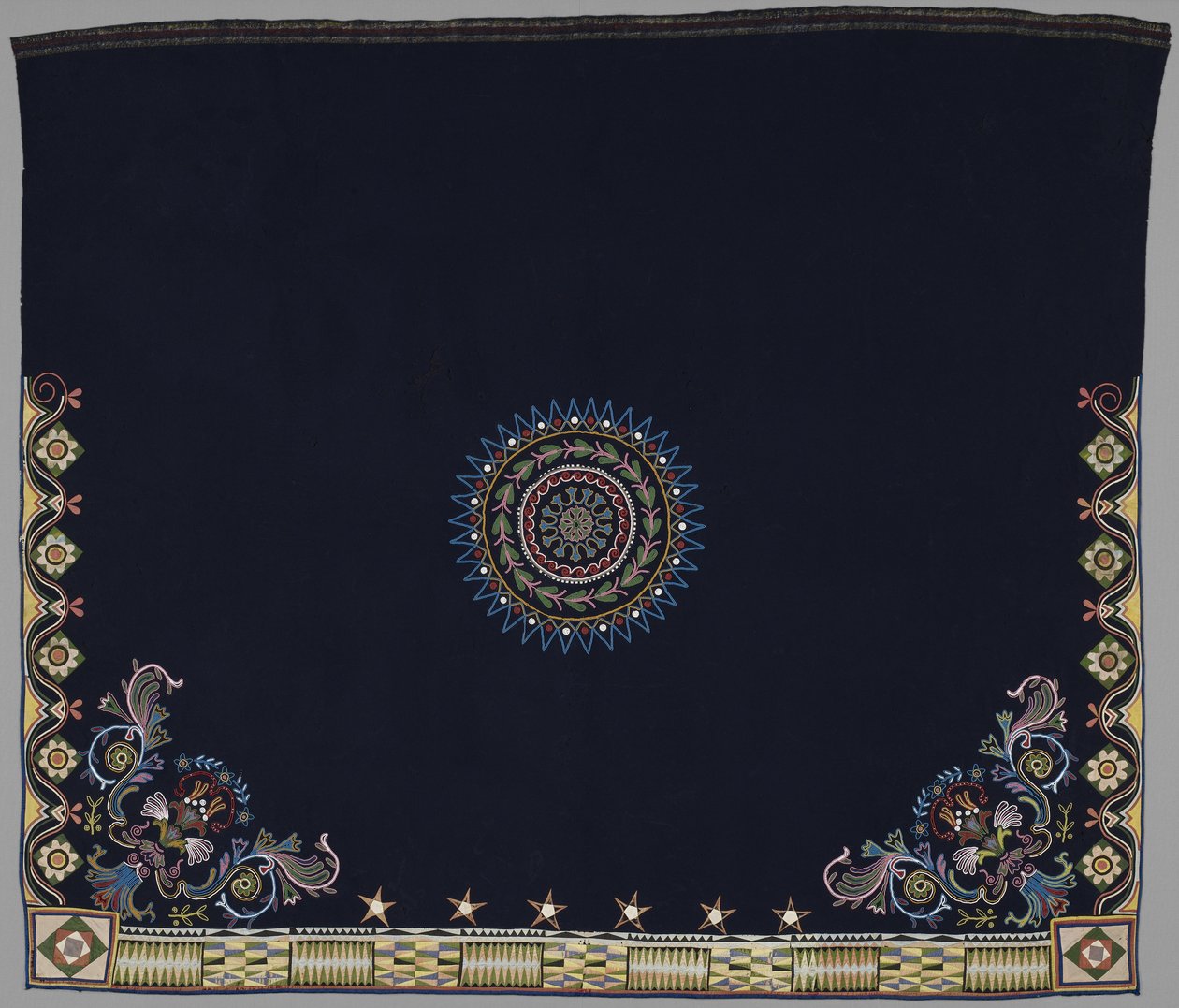 Dans Battaniyesi, Anishinabe, Dakota, c.1840-50 (yün, ipek ve boncuklar) by American School