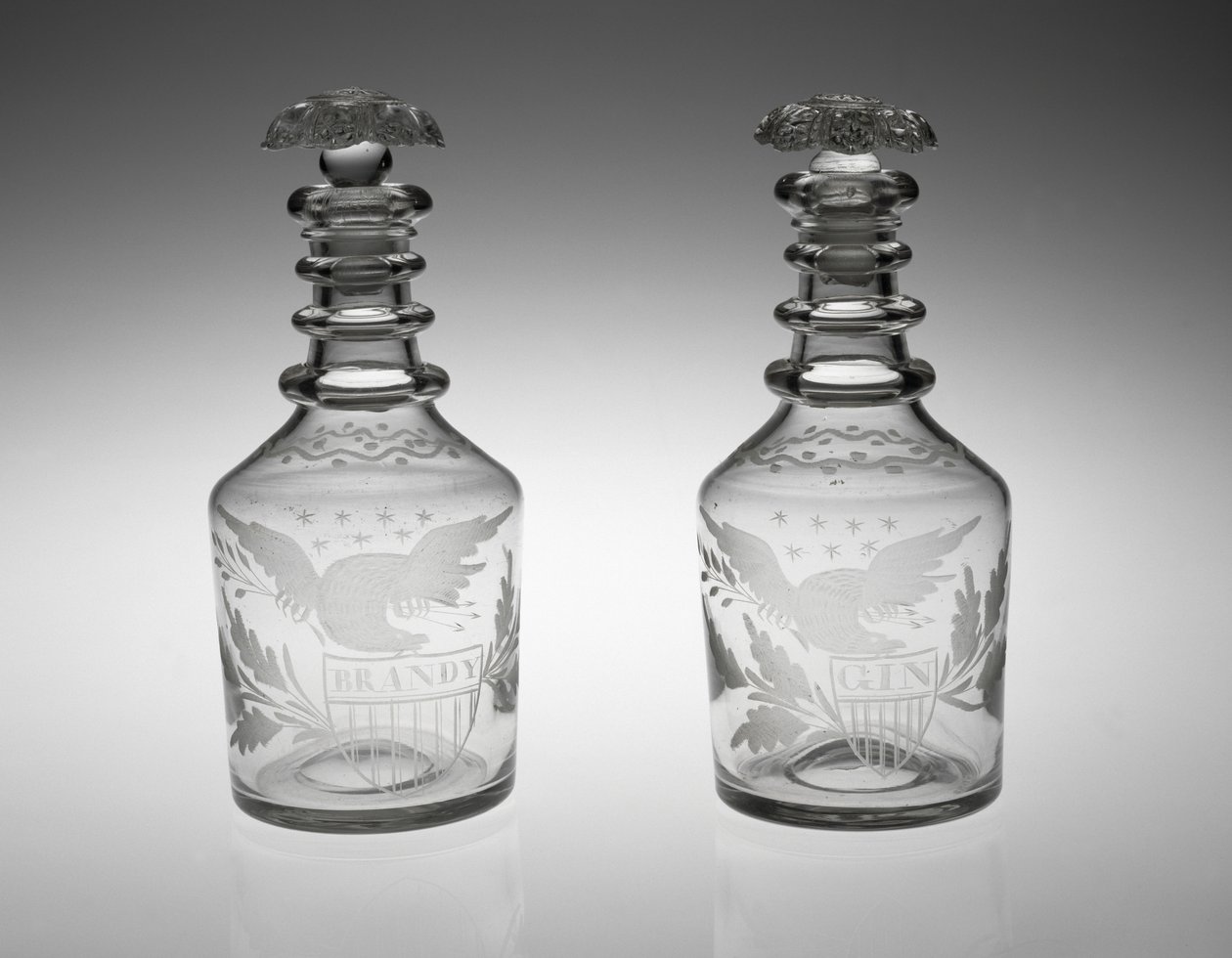 Dekantörler, c. 1830-1840 (kurşun cam) by American School