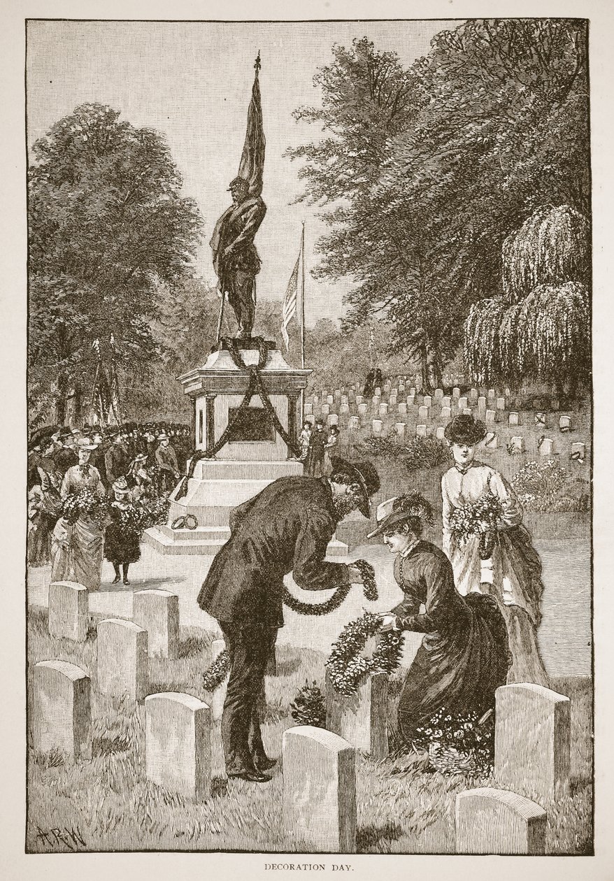Bir kitap barından Dekorasyon Günü. 1896 by American School