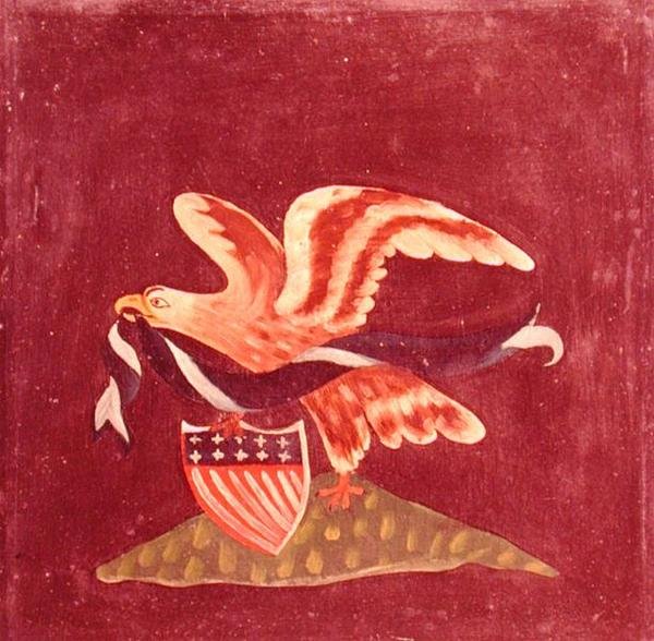 Amerikan Kalkanlı Kartal, c.1800-99 (tuval üzerine yağlı boya) by American School