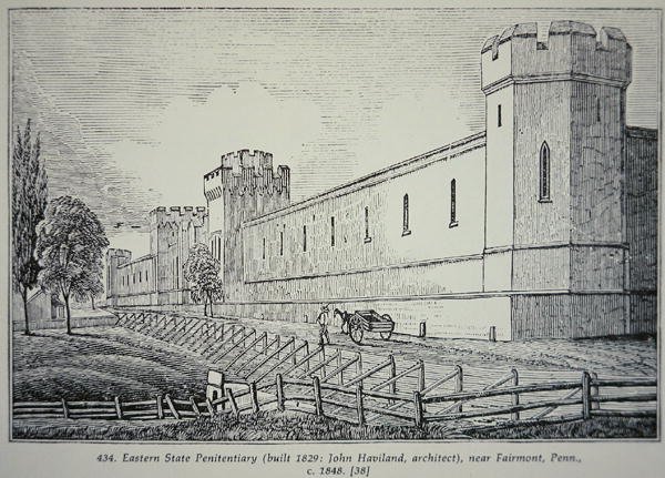 Doğu Eyalet Hapishanesi, yakın Fairmont, Pennsylvania, 1848 dolayları (gravür) by American School