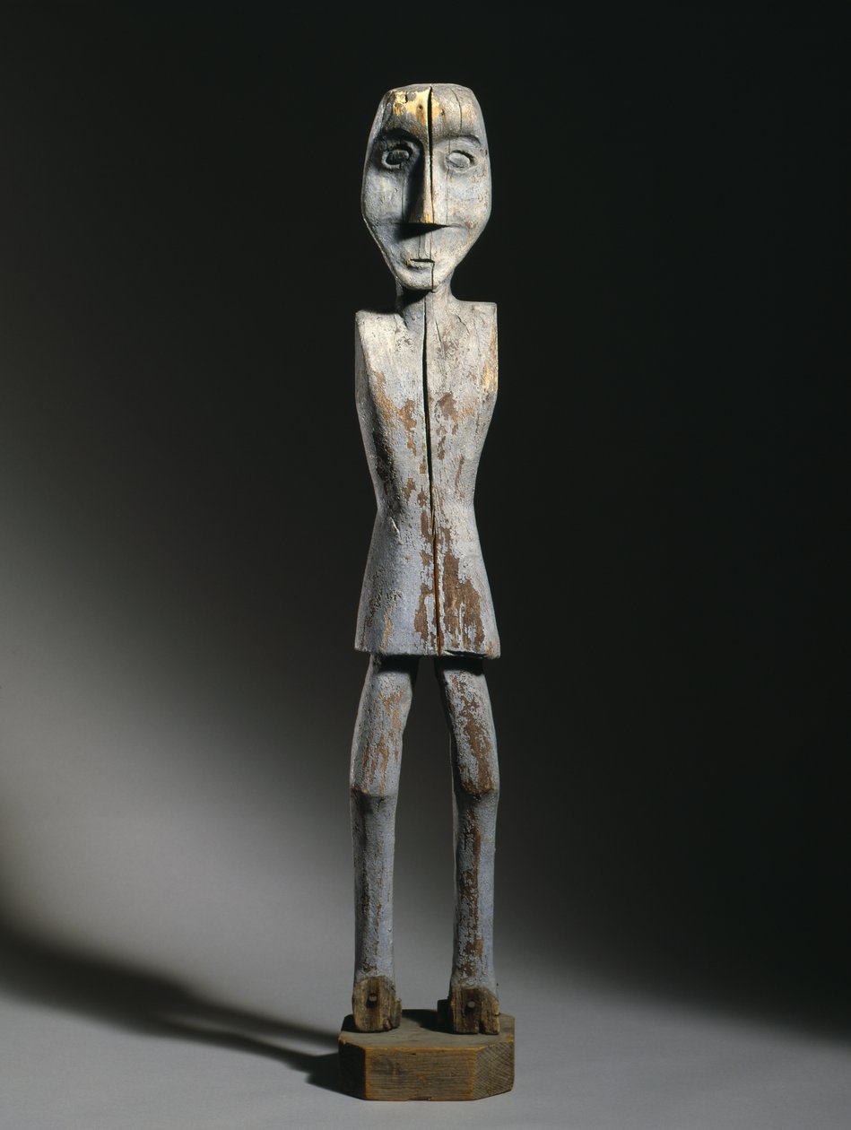 Effigy figürü, Chippewa, 19. yüzyıl sonu (ahşap, demir çiviler ve pigment) by American School