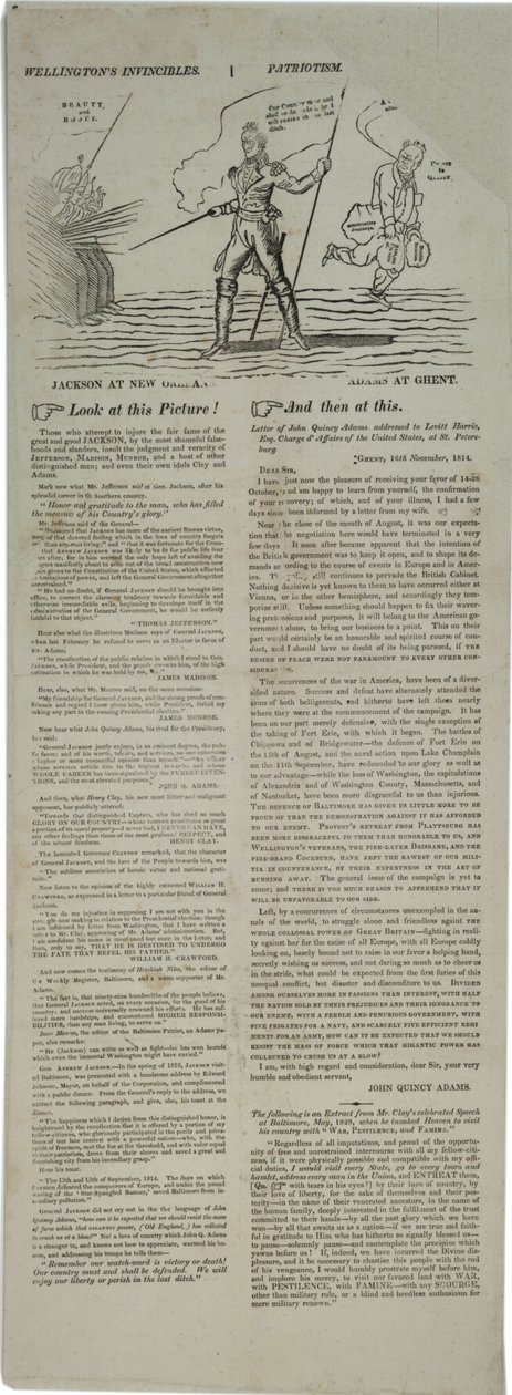 Önde gelen Amerikalıların yer aldığı seçim afişi, 1828 by American School
