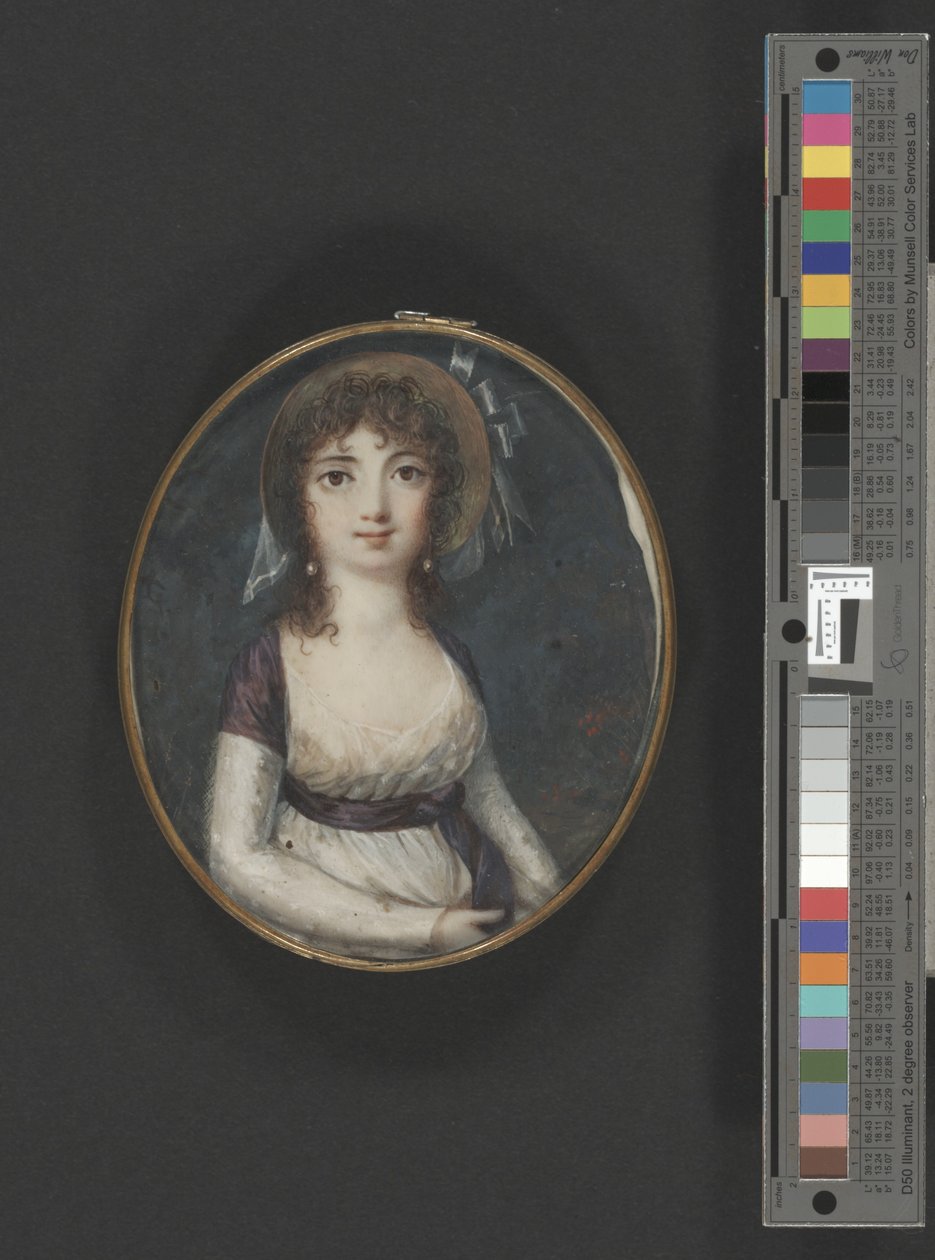 Eliza Poe (fildişi üzerine sulu boya) by American School