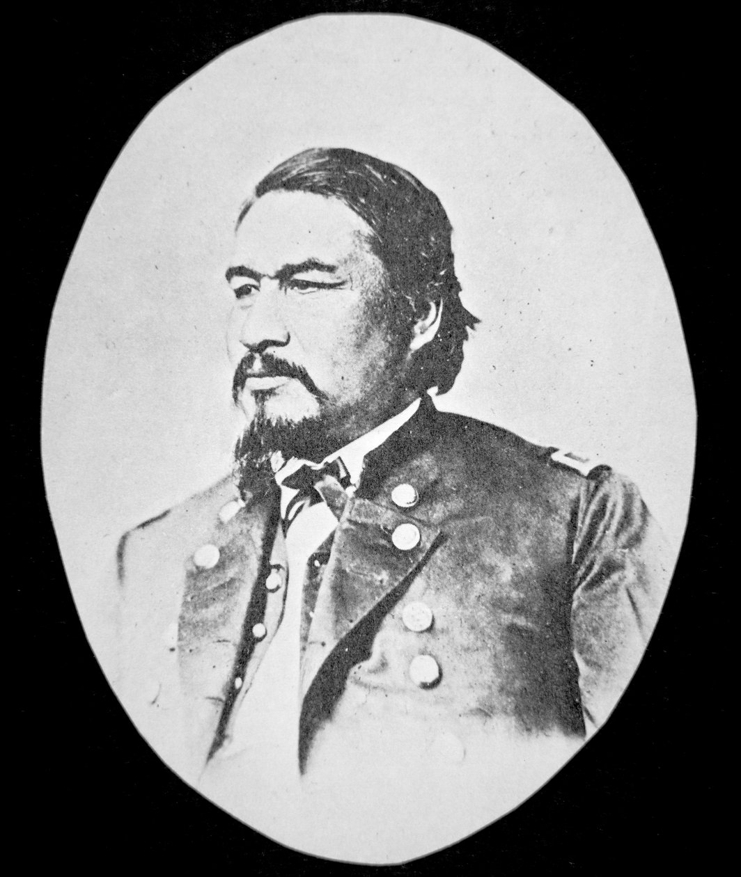 Ely Samuel Parker (1828-95) Seneca Şefi ve Kızılderili İşleri Federal Komiseri (lito) by American School