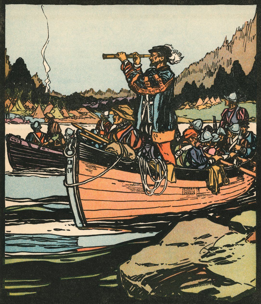 Kaşifler: Saint Lawrence Nehri üzerinde Jacques Cartier by American School