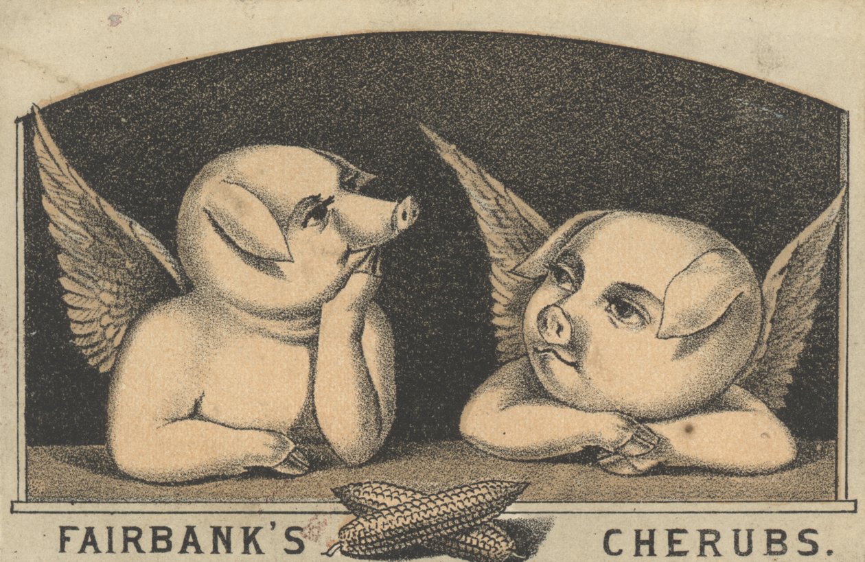 Fairbanks Cherubs, Fairbank Lard için reklam, c.1880 by American School