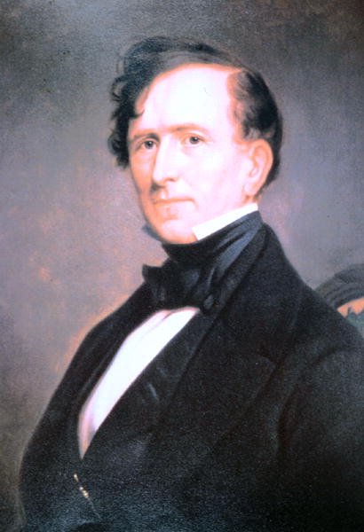 Franklin Pierce (1804-69) (renkli taş) by American School