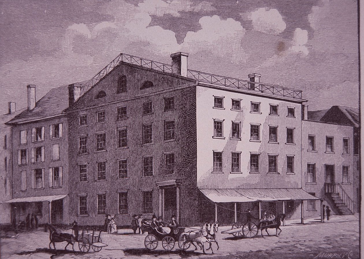 Fraunces Tavern, New York City (gravür) by American School