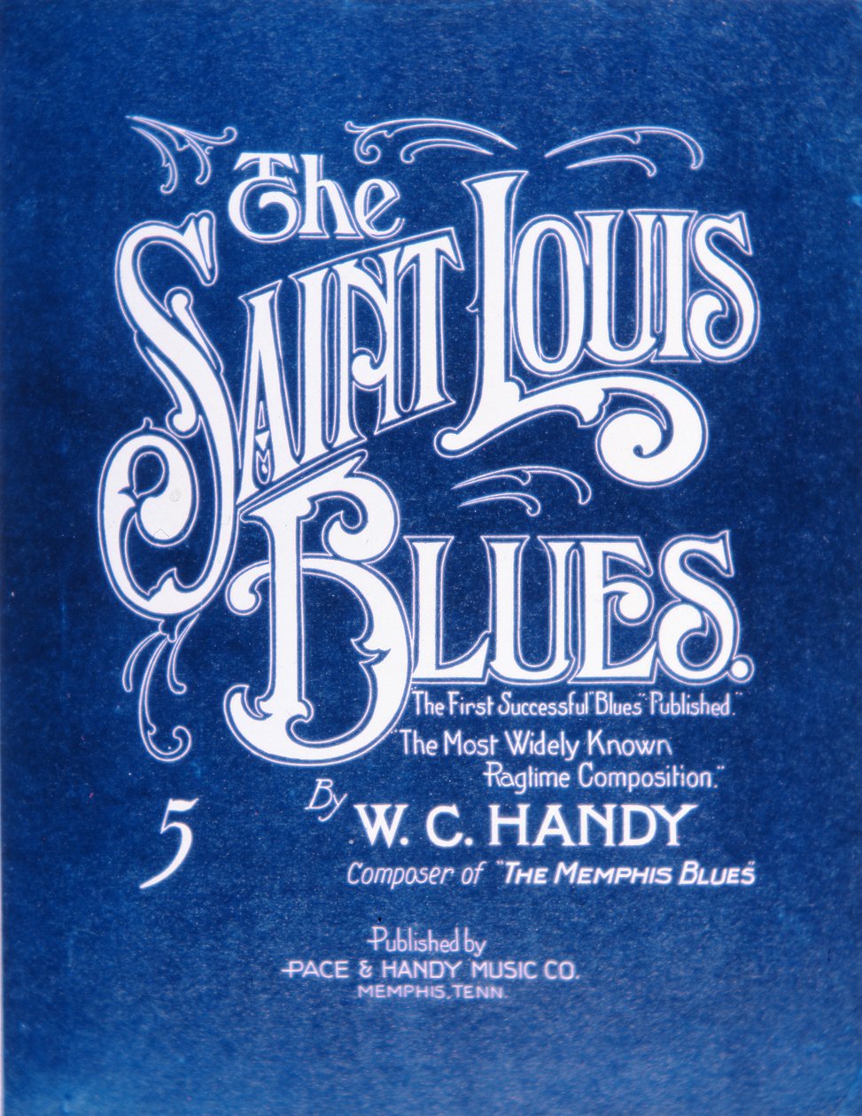 "The Saint Louis Blues"un ön kapağı, W.C. Kullanışlı (1873-1958) 1941 (renkli taş) by American School