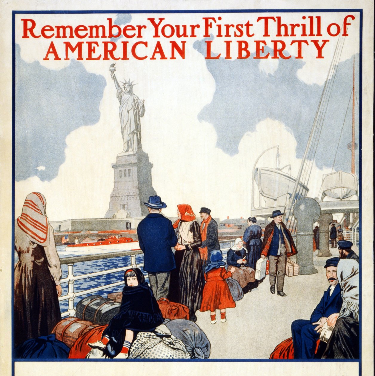 1917#39;nin 2. Özgürlük Kredisi için bağış toplama posteri, pub. 1917 (renkli litho) by American School