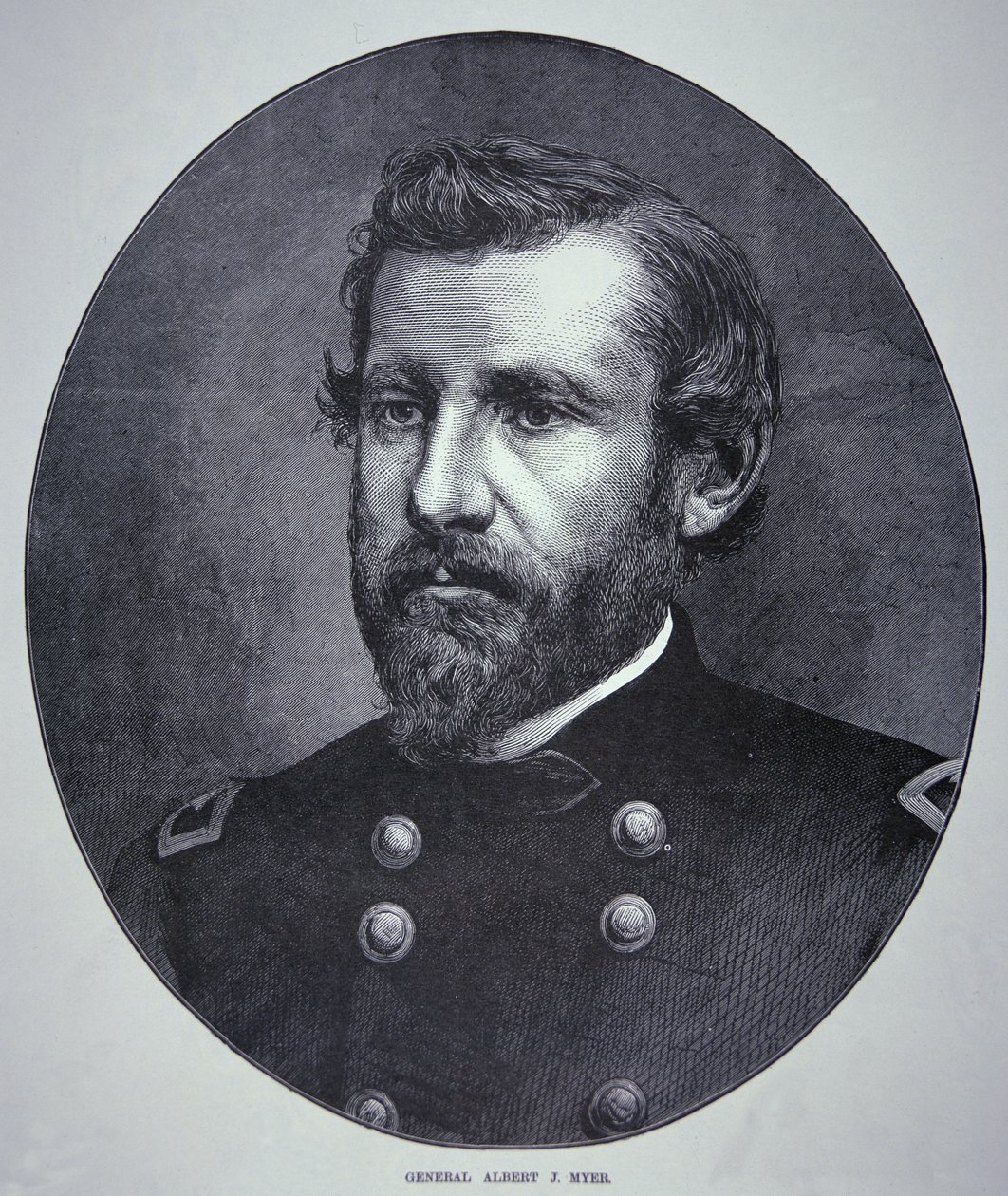 General Albert James Myer (1828-80) (gravür) by American School