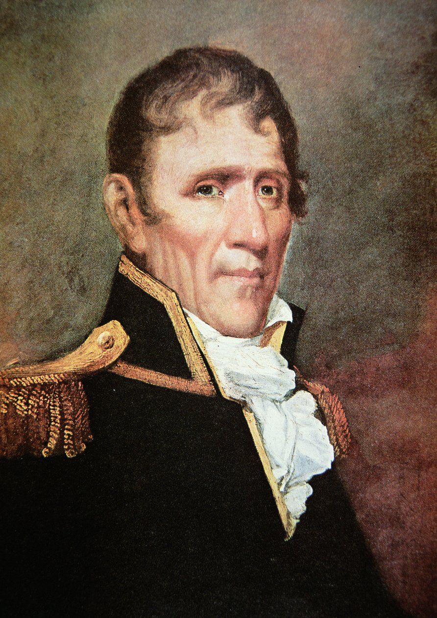 General Andrew Jackson (renkli taş) by American School