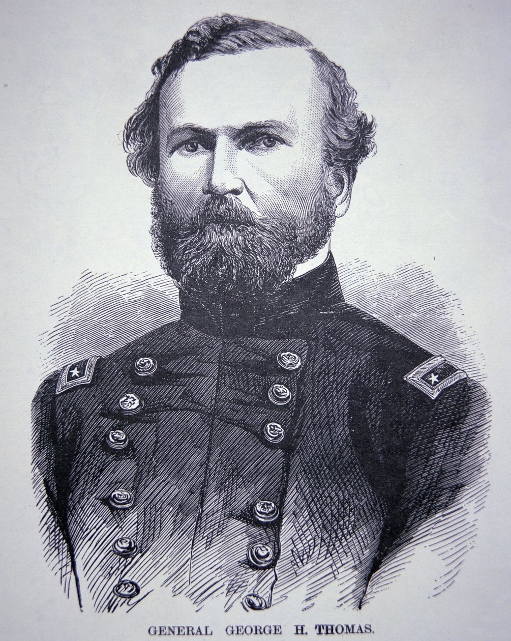 General George H. Thomas (1816-70) (gravür) by American School
