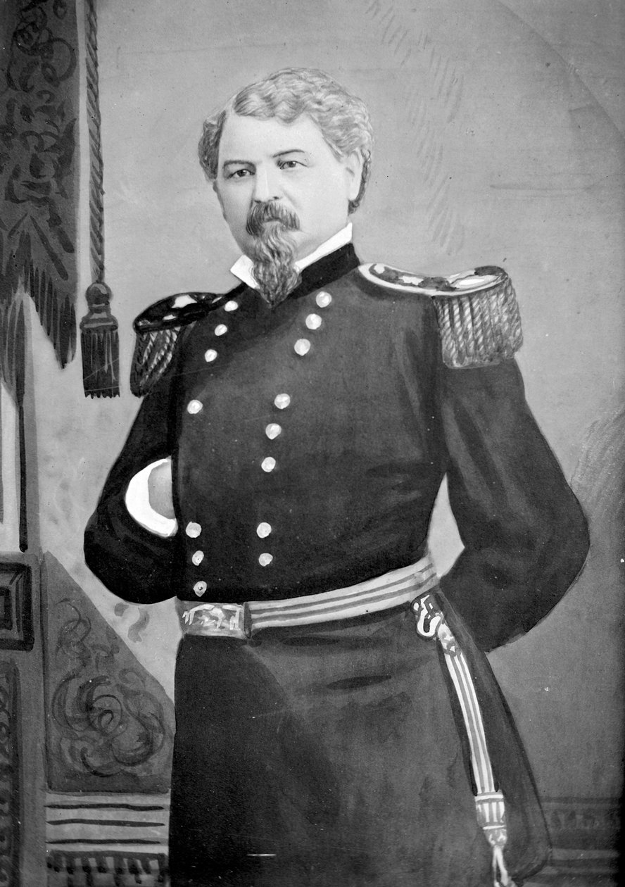 General Samuel D. Sturgis, c.1880-85 (kağıt üzerinde wc) by American School