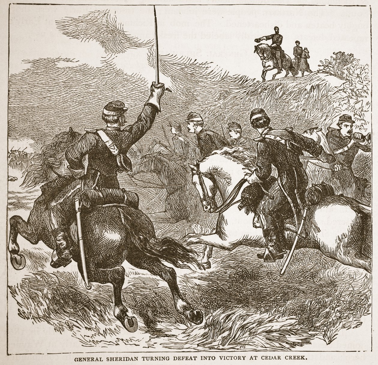 General Sheridan, bir kitap barından Cedar Creek