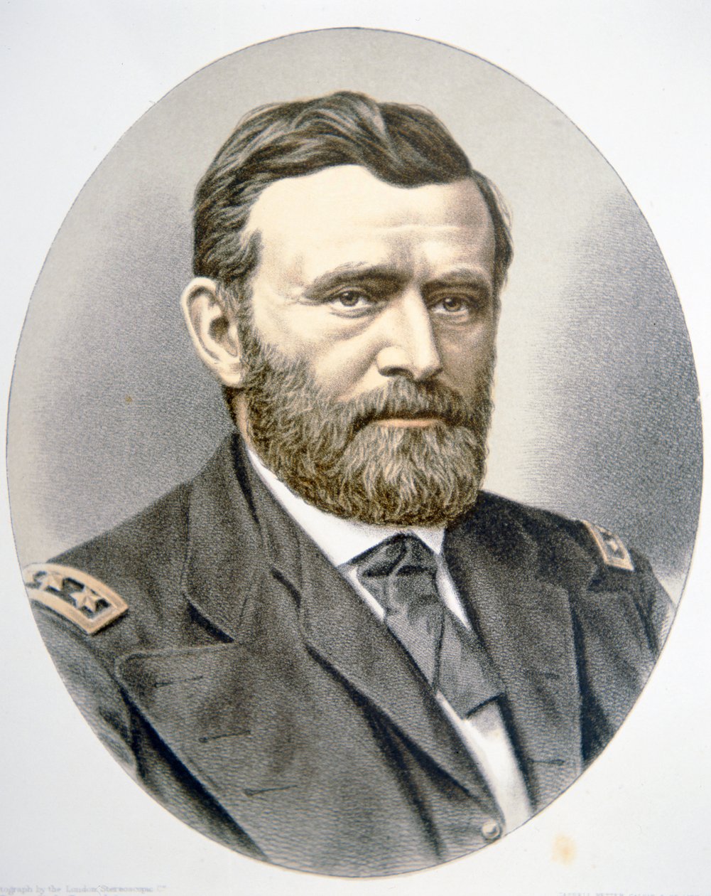 General Ulysses Simpson Grant (1822-85) (renkli taş) by American School
