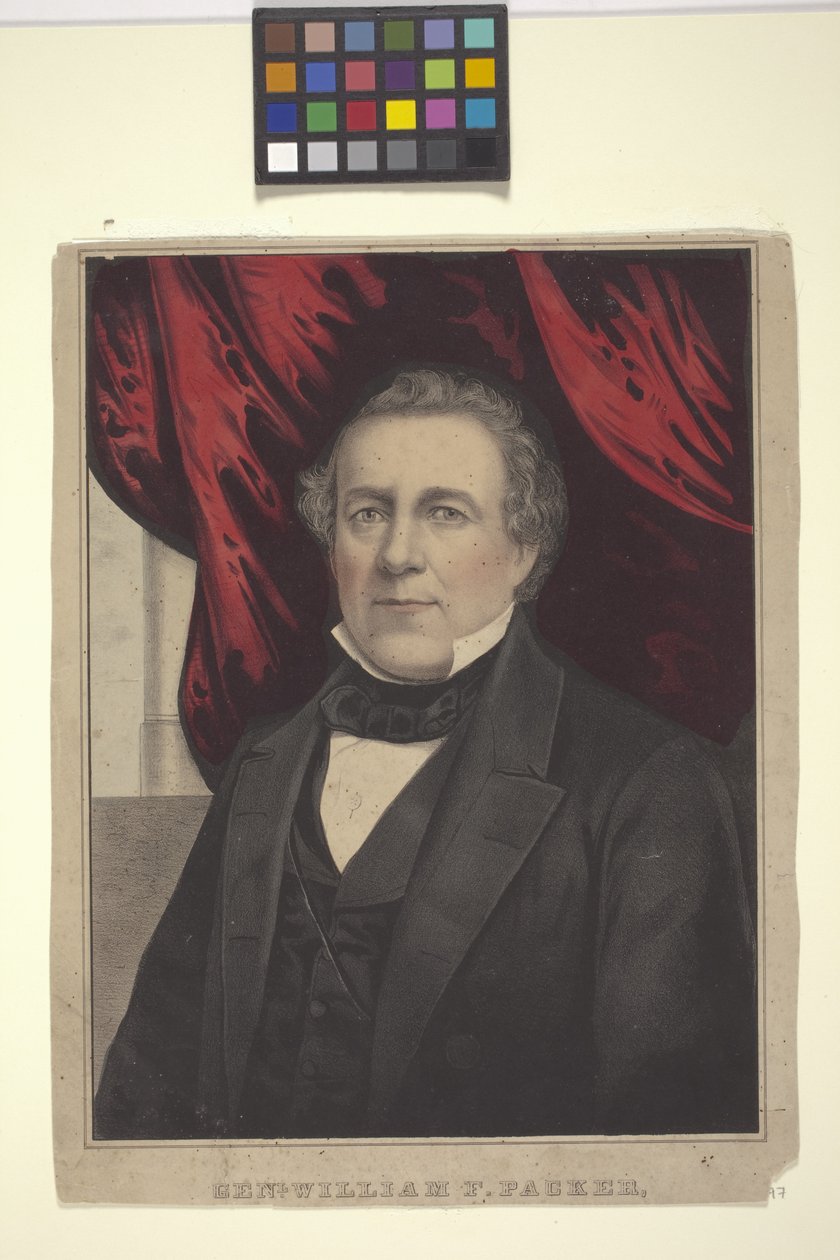 Genl. William F. Packer (elle boyanmış litografi) by American School
