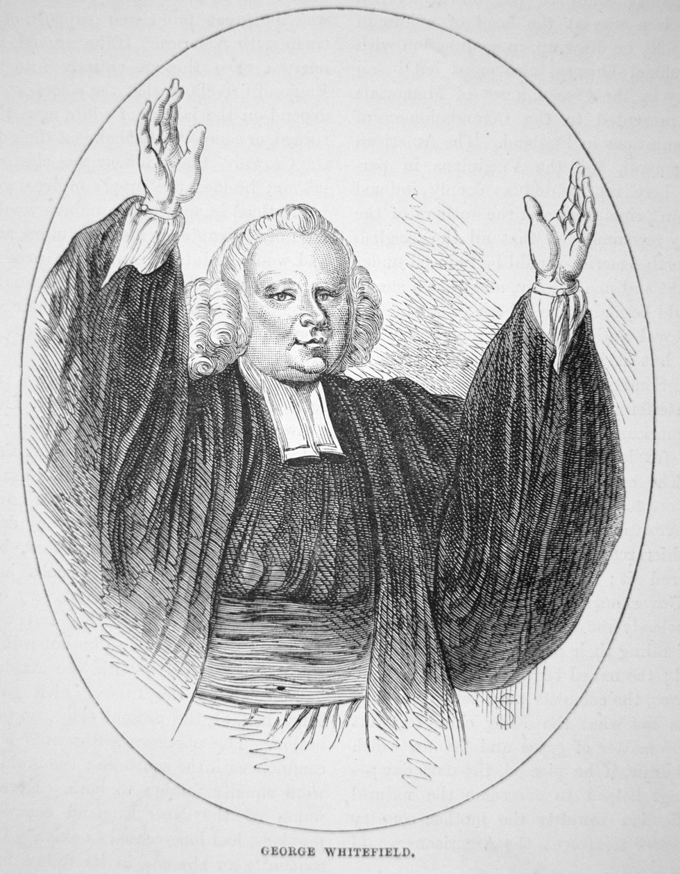 George Whitefield (1714-70) (taş) by American School