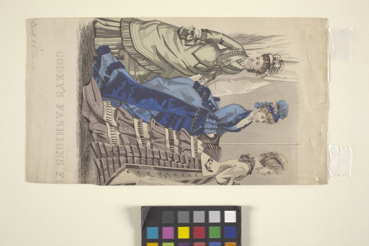 Godey'nin Moda Plakası (mürekkep) by American School