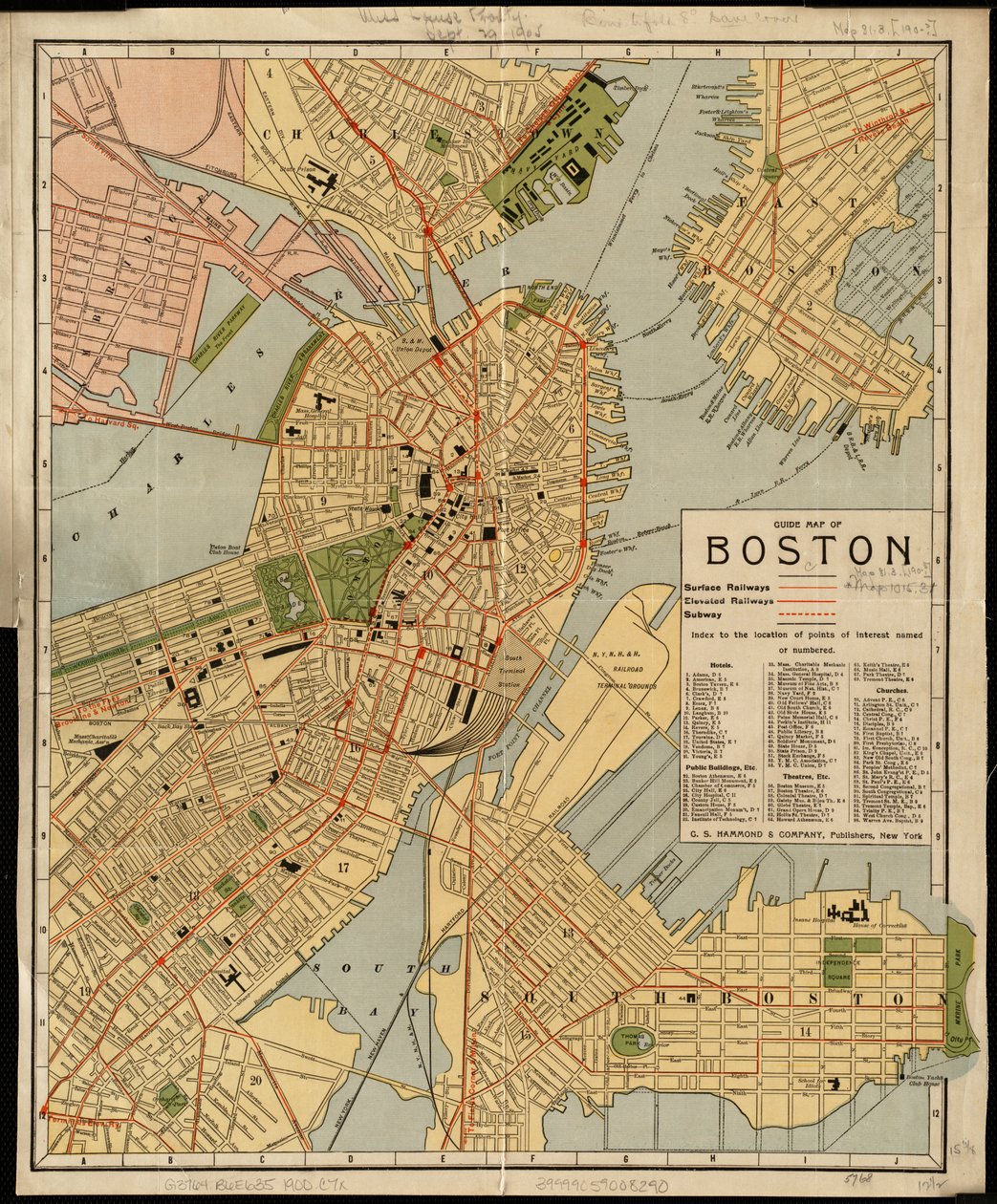 Boston rehberi haritası by American School