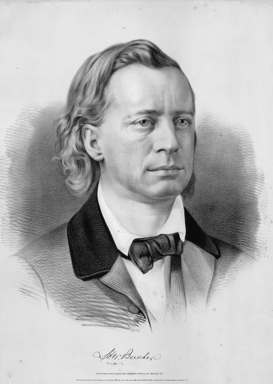 H.W. Beecher, pub. Currier & Ives tarafından, 1860 by American School