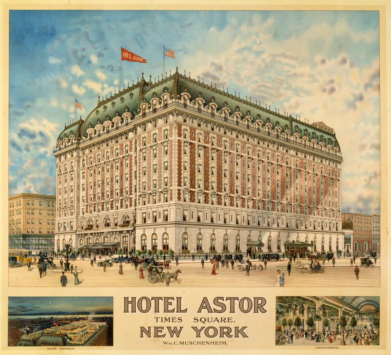 Otel Astor, Times Meydanı, New York, Wm. C. Muschenheim by American School