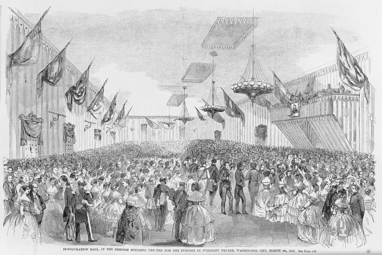 Açılış Balosu, 21 Mart 1857 tarihli Frank Leslies Illustrated Gazetesinde basılmıştır. by American School