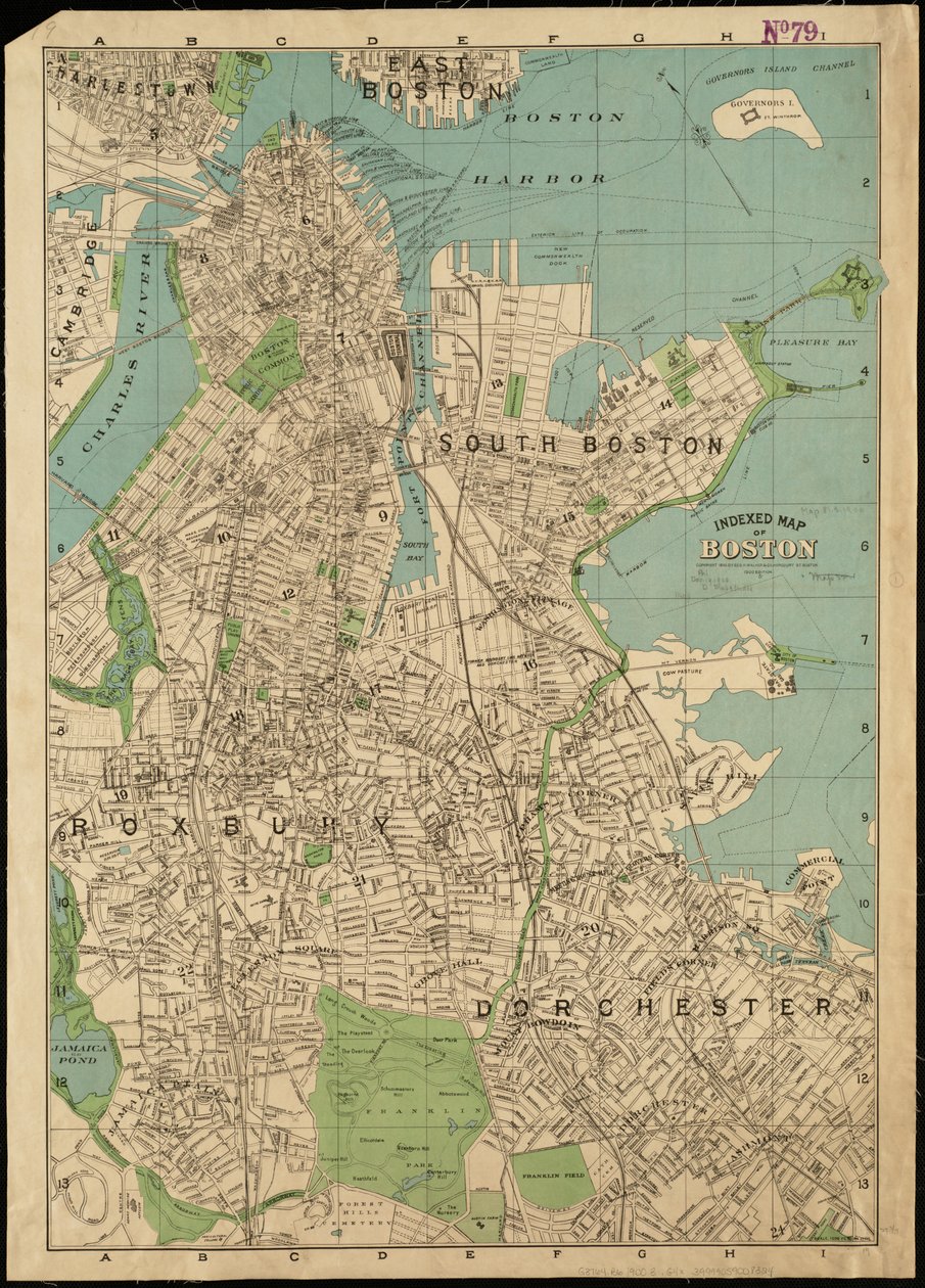 Boston'un indekslenmiş haritası by American School
