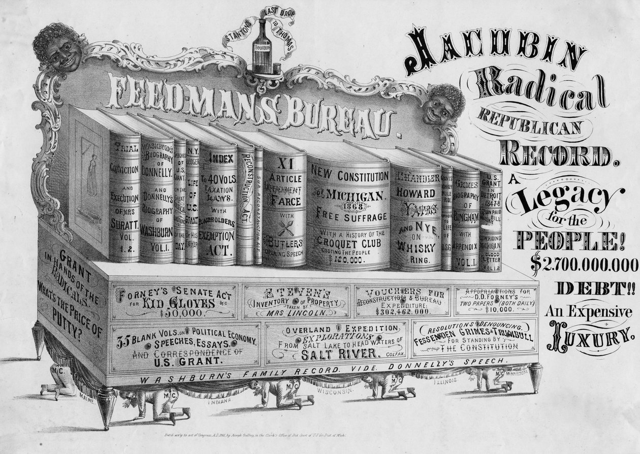 Jakoben Radikal Cumhuriyet Kaydı: insanlar için bir miras!: 2.700.000.000.000 $ borç!!: Joseph Godfrey, Michigan, 1868 tarafından yayınlanan pahalı bir lüks by American School