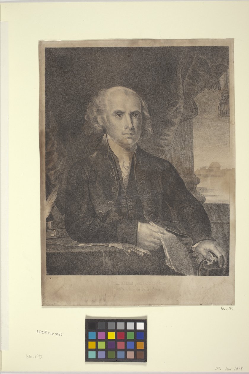 James Madison (litografi) by American School