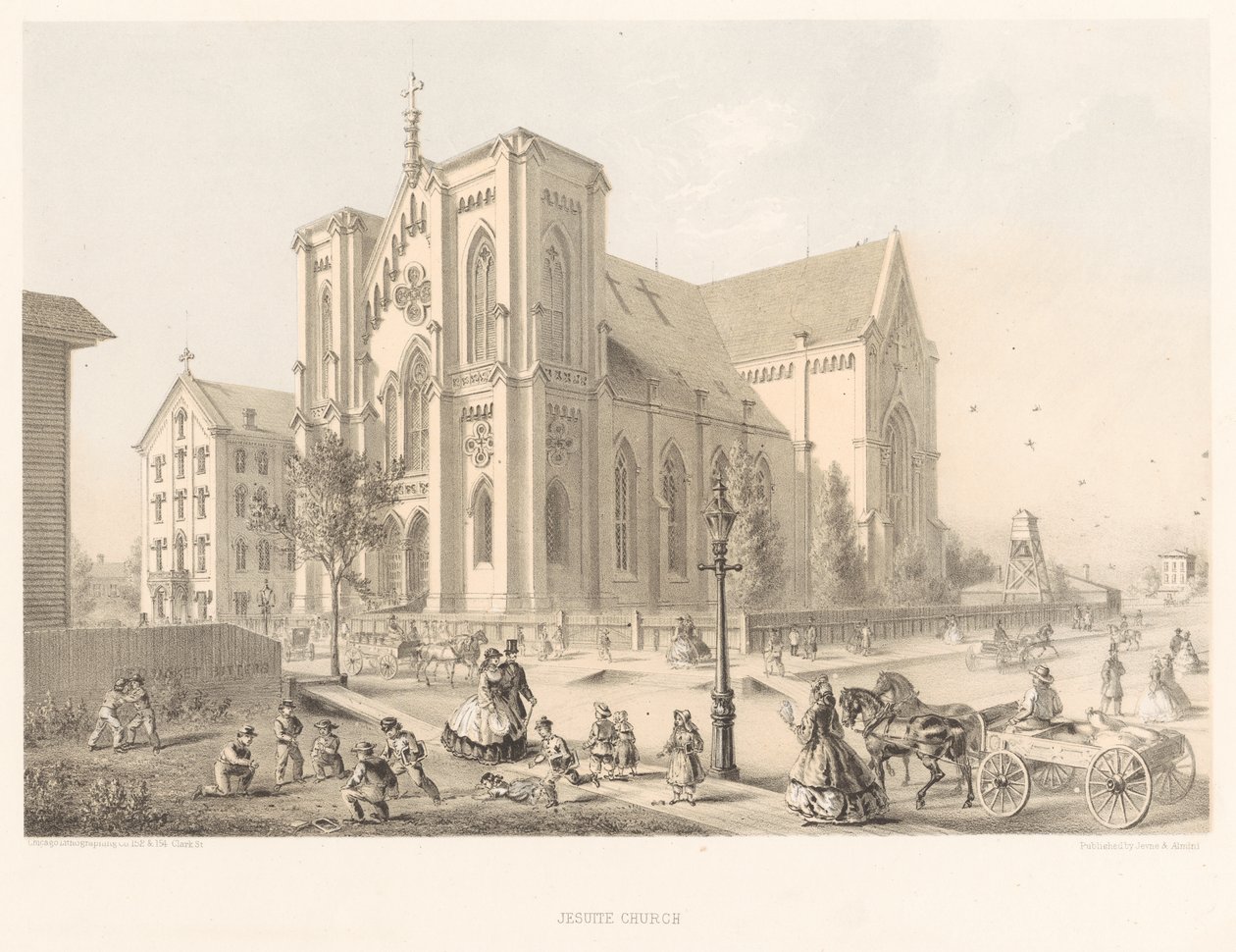 Cizvit Kilisesi, Kutsal Aile Kilisesi, Chicago 1866 (lito) by American School