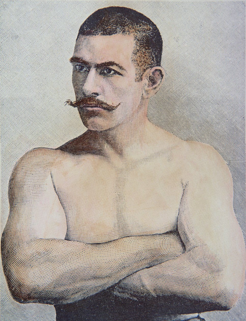 John L. Sullivan (renkli taş) by American School