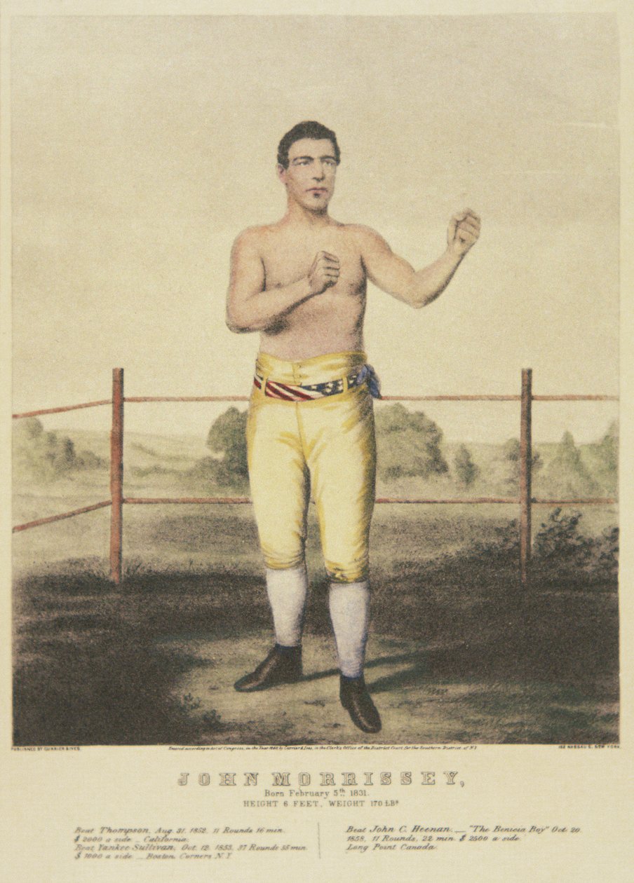 John Morrissey, çağdaş bir baskıdan (renkli lito) by American School