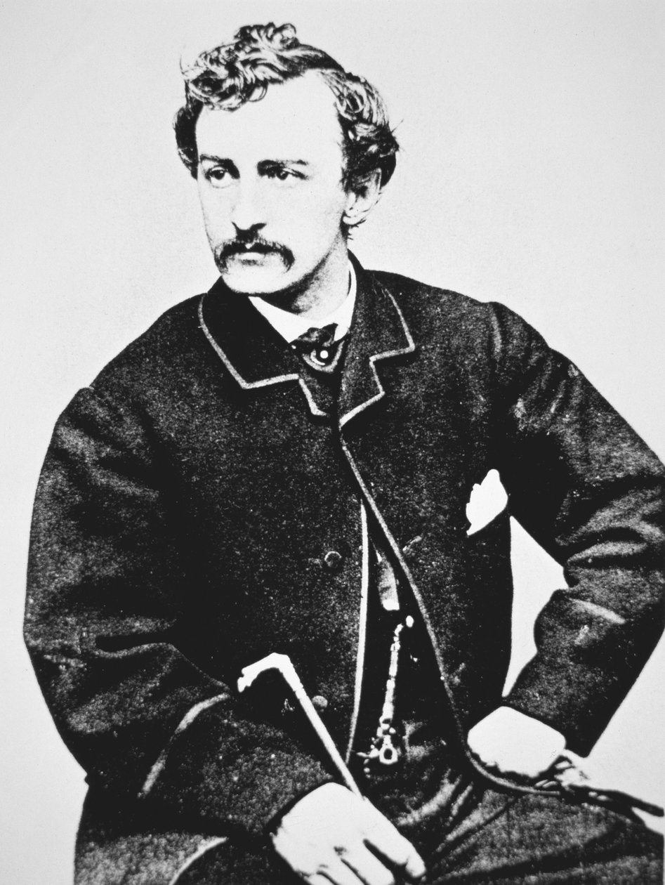 John Wilkes Booth (1838-65) Abraham Lincoln suikastçısı (s/b fotoğraf) by American School