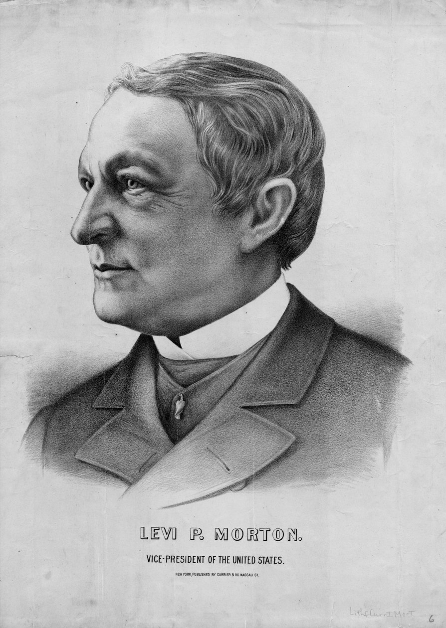 Levi P. Morton, Amerika Birleşik Devletleri Başkan Yardımcısı, pub. Currier & Ives tarafından, 1889-93 by American School