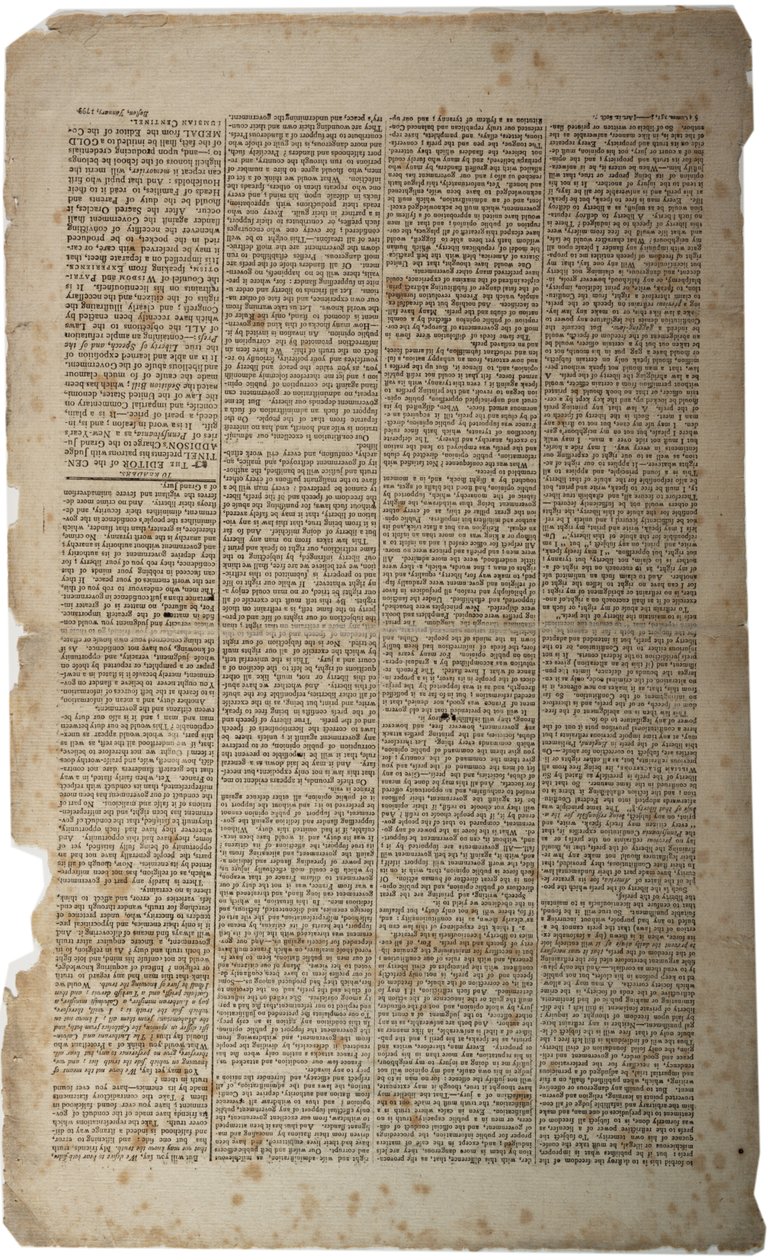 İfade ve basın özgürlüğü, Ocak 1799 by American School