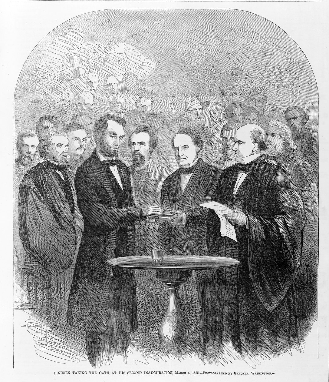 Lincoln, ikinci açılışında yemin ediyor, 4 Mart 1865, 1865
