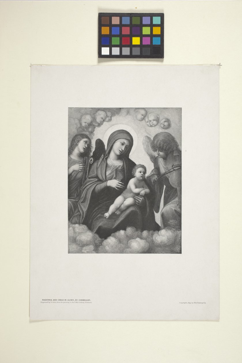 Madonna ve Çocuk In Glory (mürekkep) by American School