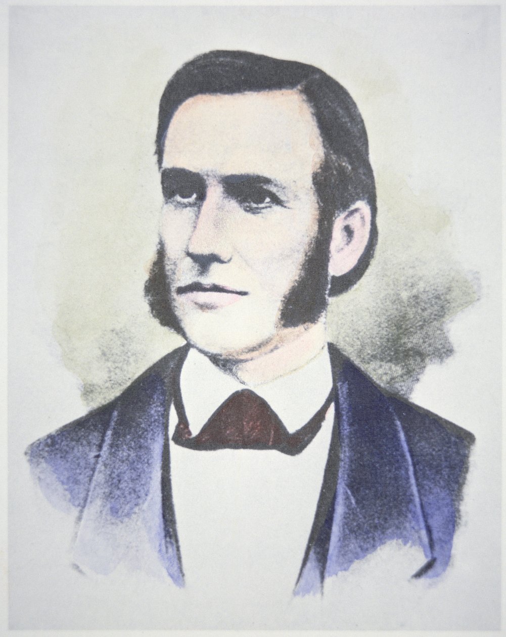 Marcus Whitman (1802-47) (renkli taş) (ayrıca bkz. 268169) by American School