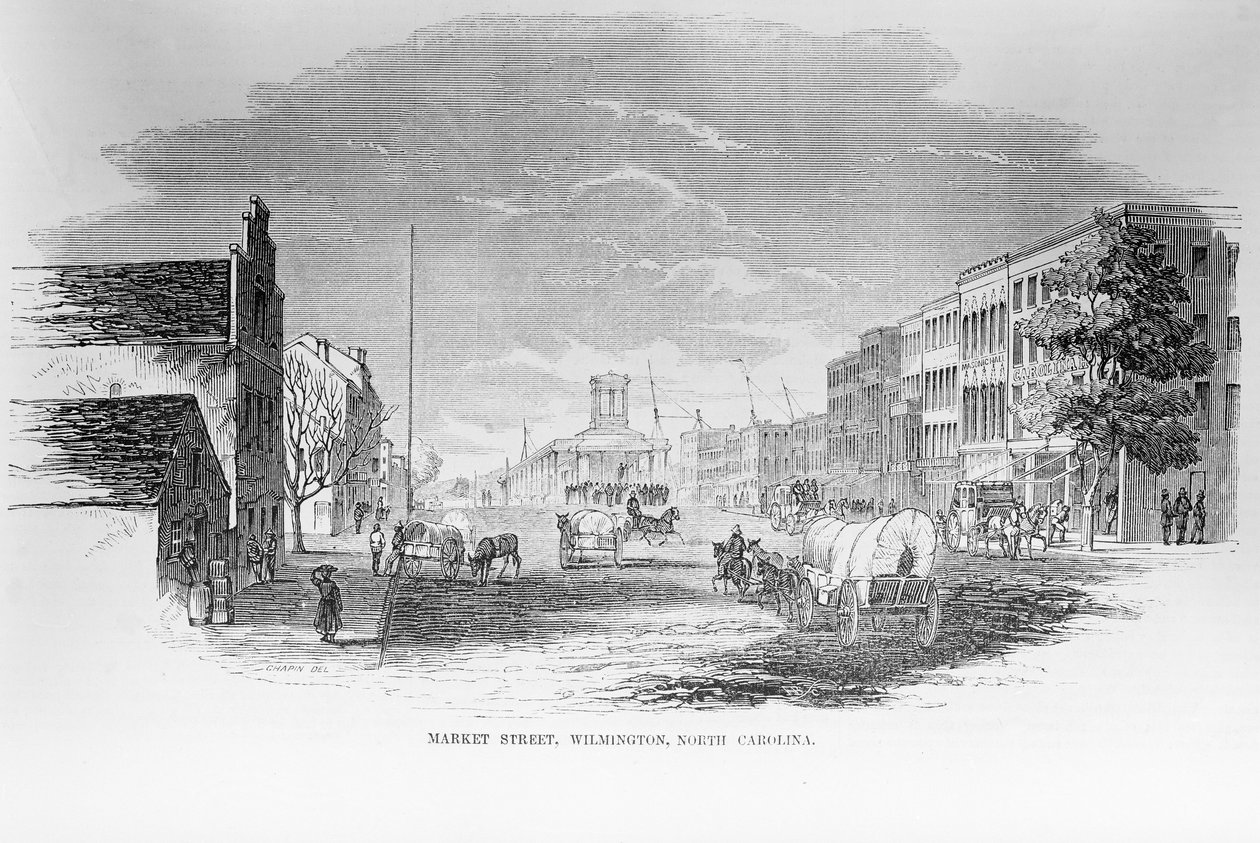 Market Street, Wilmington, Kuzey Karolina, 24 Şubat 1855 by American School