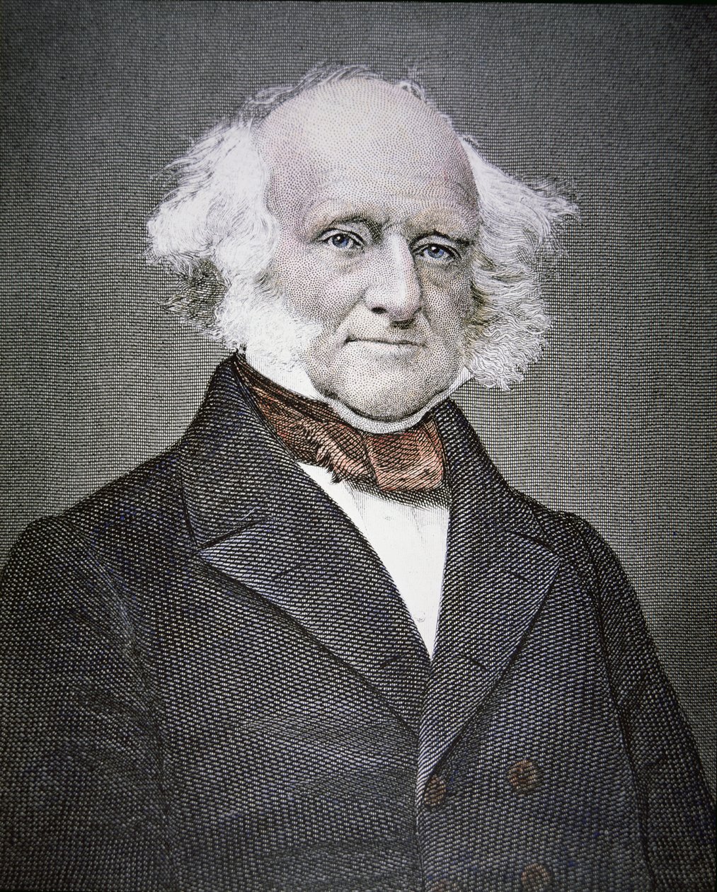 Martin van Buren (1782-1862) (renkli gravür) by American School