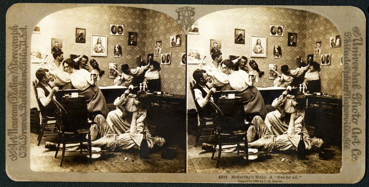 McCarthys Wake (Bölüm 3), 1899 (stereograf) by American School