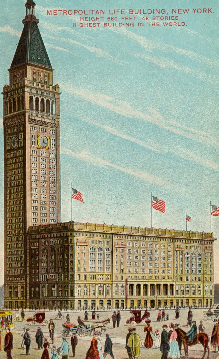 Metropolitan Yaşam Binası, New York, c.1909-13 by American School