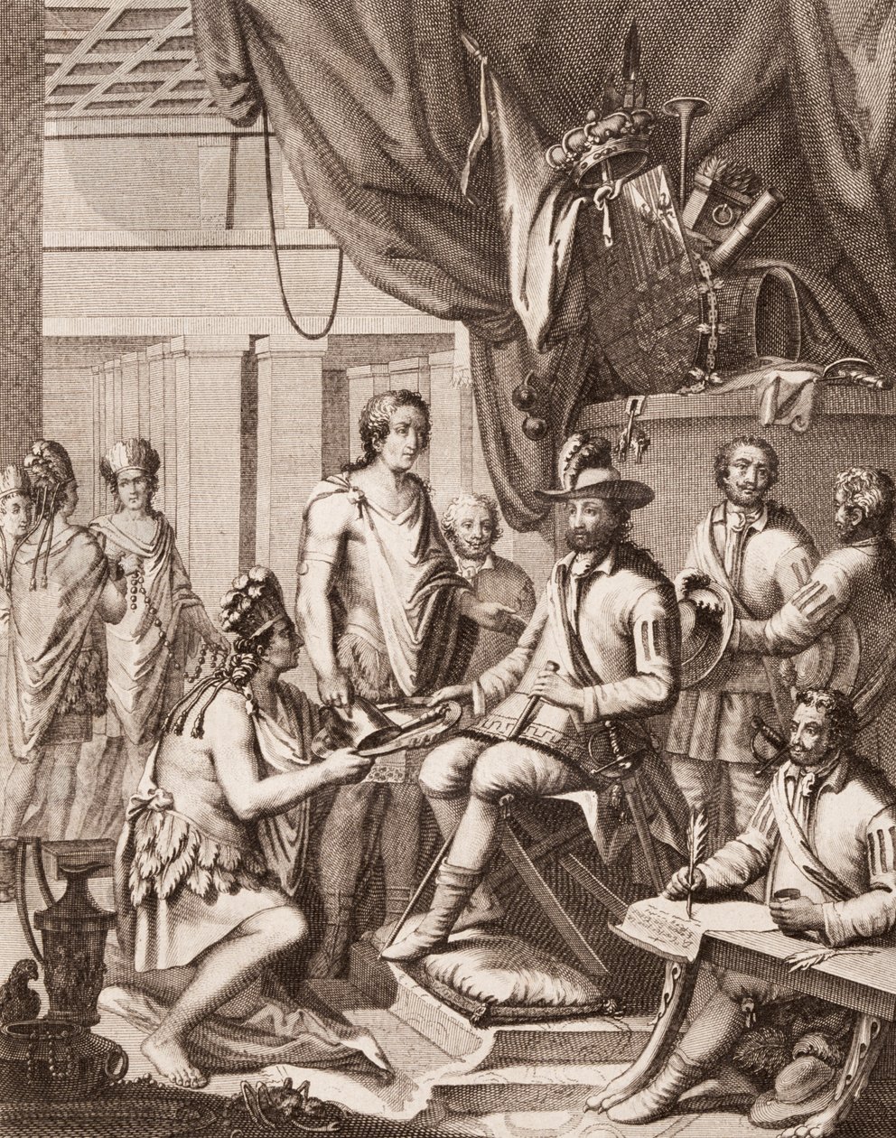 Montezuma, imparatorluğunu İspanya Kralı
