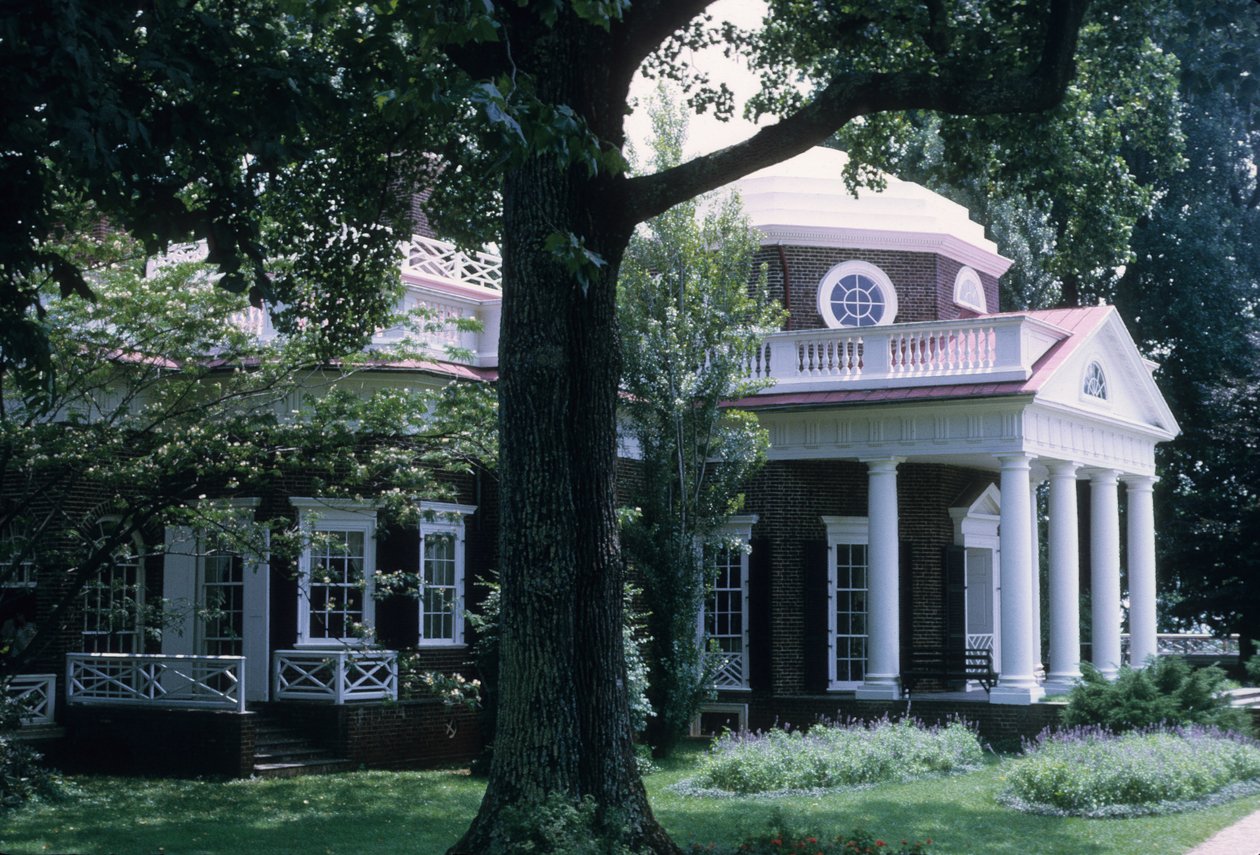 Monticello, Thomas Jefferson tarafından tasarlandı by American School