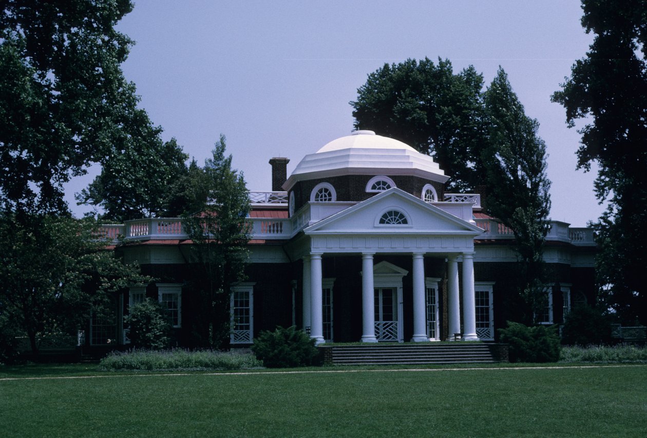 Monticello, Thomas Jefferson tarafından tasarlandı by American School